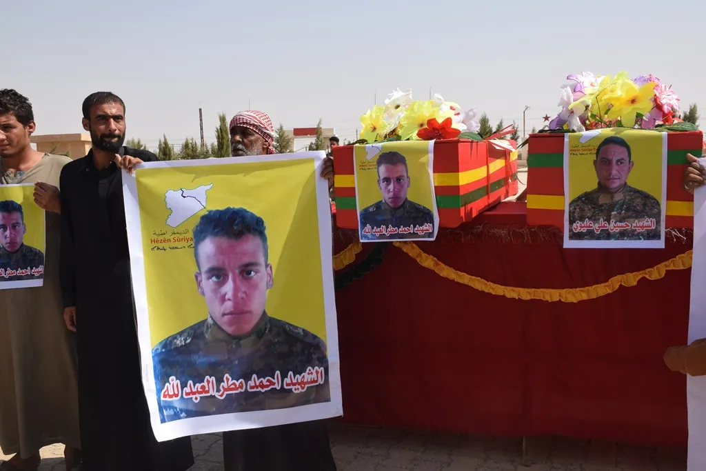 تشييع شهداء عملية "تعزيز الأمن" في الشدادي