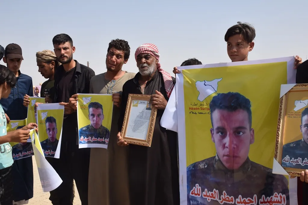 تشييع شهداء عملية "تعزيز الأمن" في الشدادي