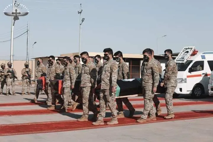 ​​​​​​​أهالي السليمانية يشيّعون جثامين 3 من شهداء قصف مطار عربت