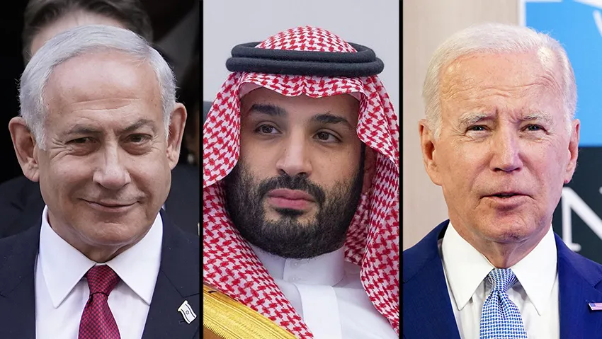 ​​​​​​​الرياض تبلغ واشنطن تعليق محادثات التطبيع مع تل أبيب