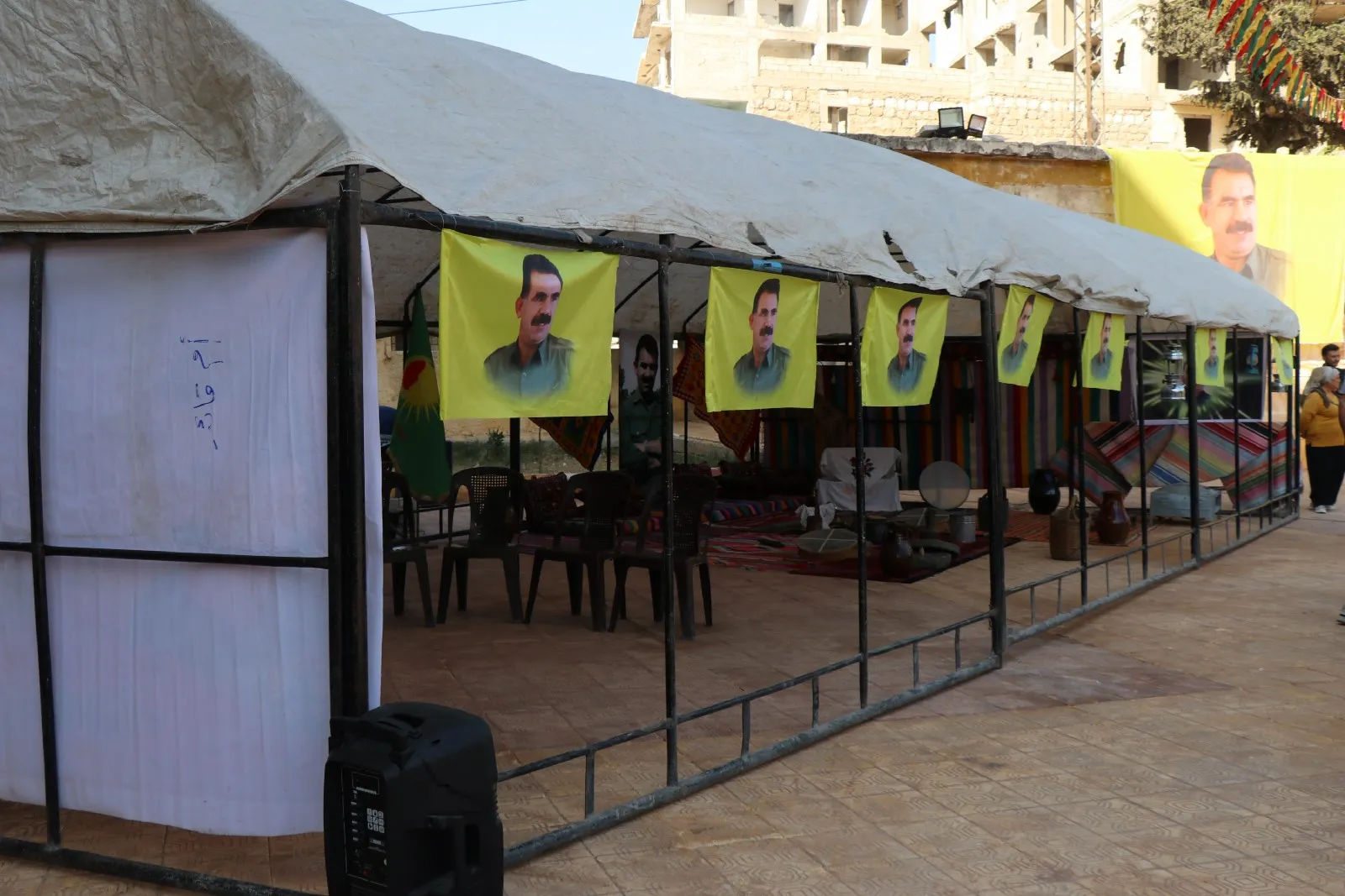 خيمة اعتصام في حلب تنديداً بالمؤامرة الدولية