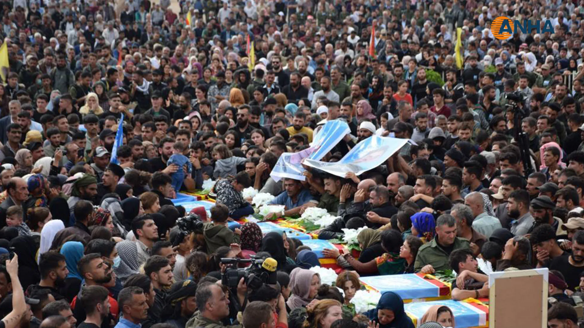 تشييع جثامين 10 شهداء في ديرك وتوعُّدٌ بالانتقام لهم