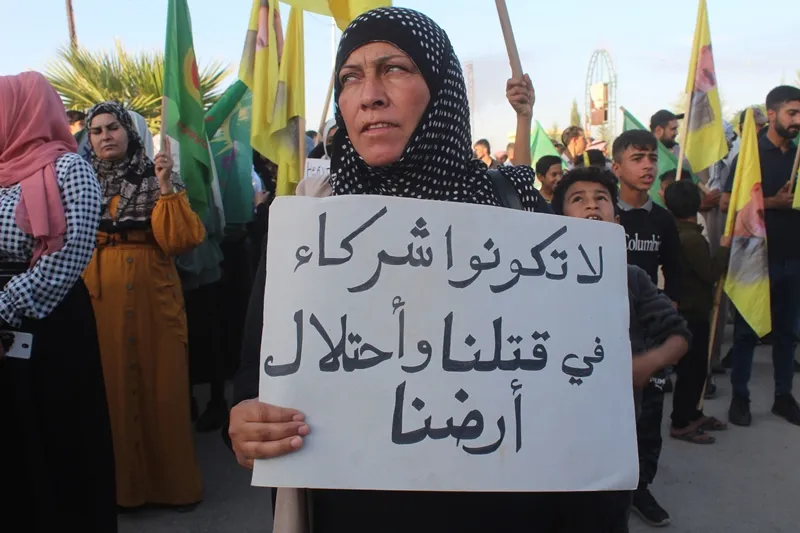أهالي تل كوجر والدرباسية وكركي لكي يؤكدون على خيار المقاومة في وجه الهجمات
