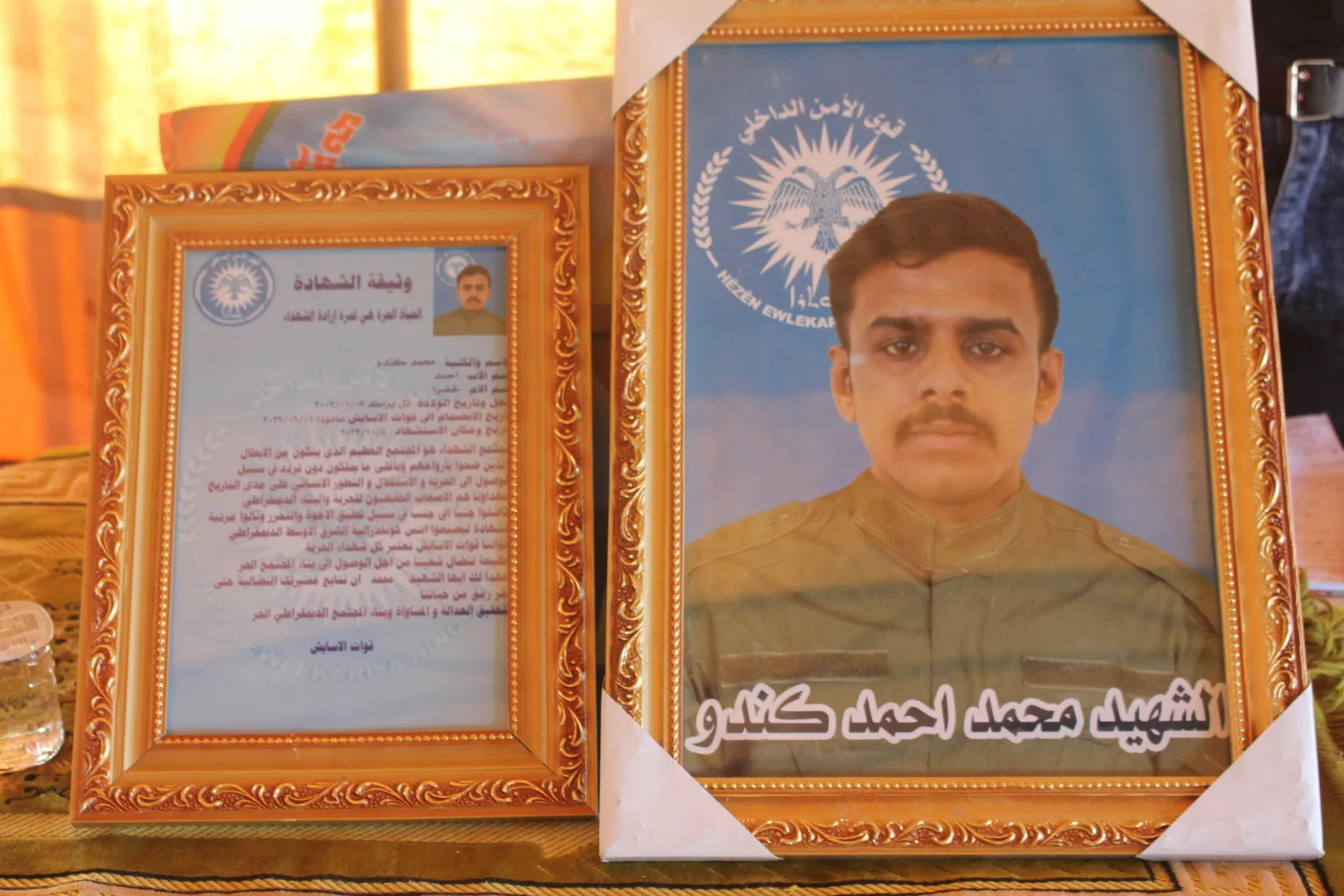 أهالي تل براك يقدمون واجب العزاء لذوي الشهيد محمد كندو