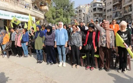 اختتام فعاليات اليوم الأول من خيمة الاعتصام المطالبة بحرية القائد في حلب