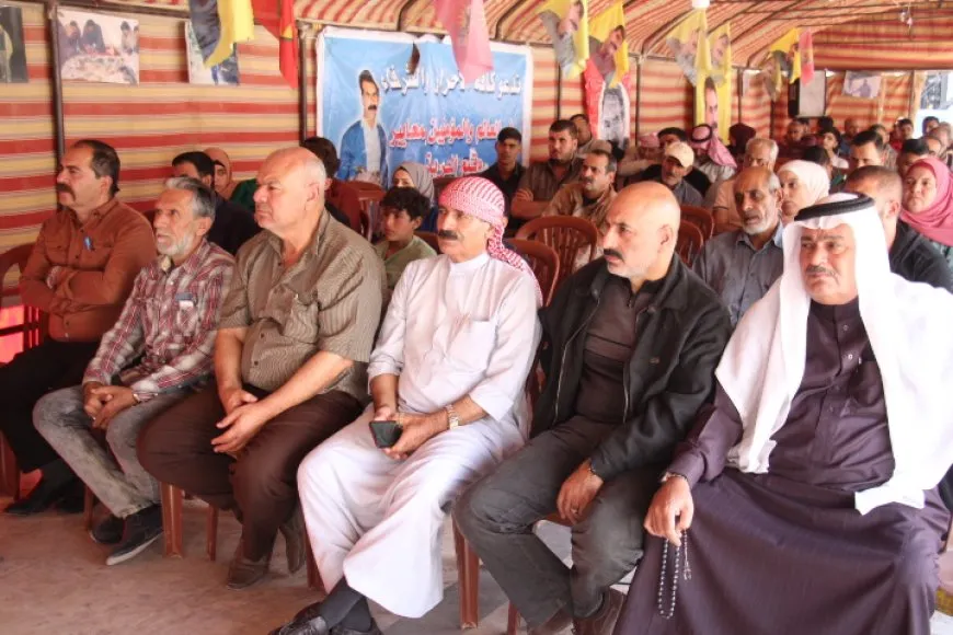 خيمة اعتصام في منبج تضامناً مع الحملة العالمية لأجل القائد عبد الله أوجلان