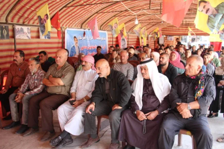 خيمة اعتصام في منبج تضامناً مع الحملة العالمية لأجل القائد عبد الله أوجلان