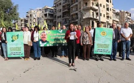 دام 3 أيام.. اختتام فعالية الاعتصام في حلب لحرية القائد عبد الله أوجلان