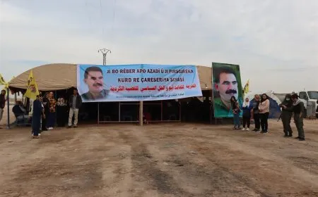 انطلاق فعاليات الاعتصام من أجل القائد عبد الله أوجلان في مدينة الحسكة