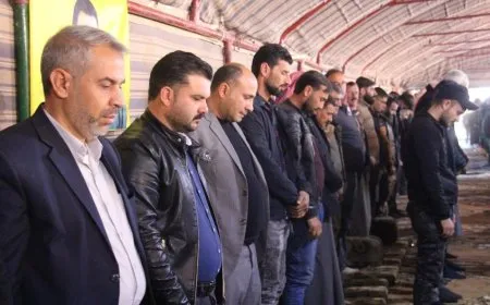 أهالي منبج يقدمون واجب العزاء لذوي الشهيد محمود إبراهيم