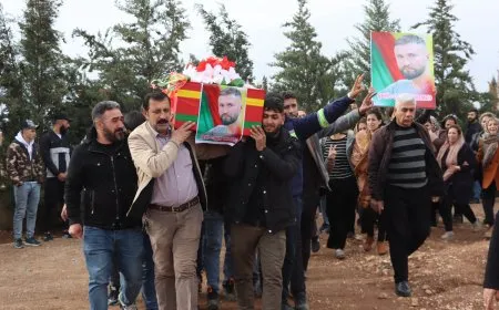 تشييع جثمان الشهيد جوان في عامودا