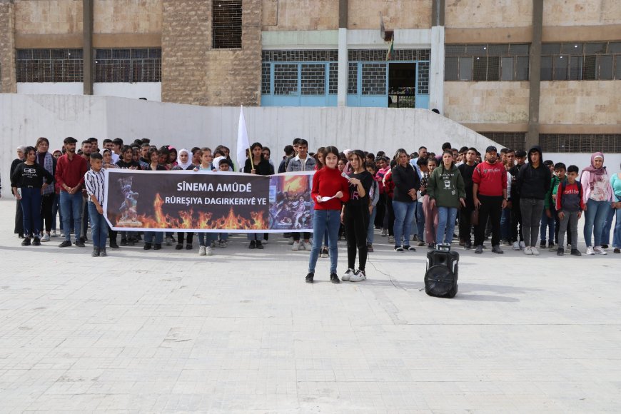 طلاب حلب يستذكرون أطفال مجزرة عامودا