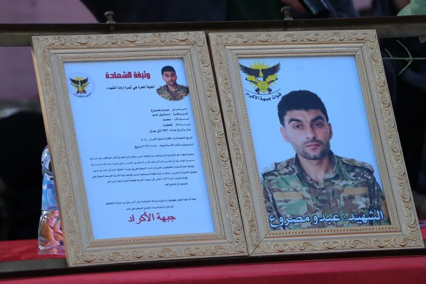 تشييع جثمان الشهيد عبدو مصروع الى مثواه الأخير في الشهباء