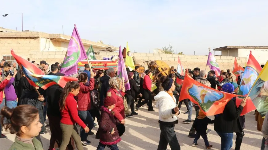 جثمان الشهيدة برفين عفرين يوارى الثرى  في الشهباء