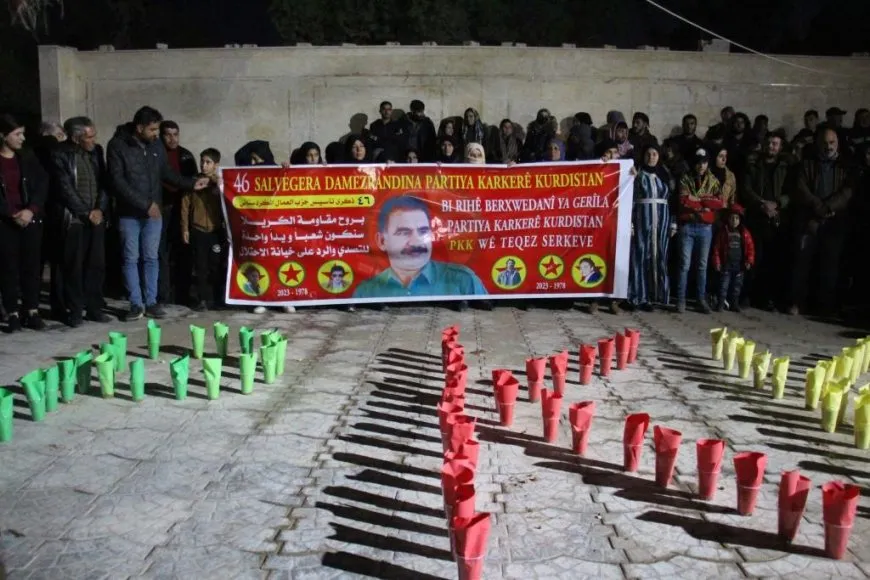 احتفالية وإشعال الشموع على أضرحة الشهداء بمنبح في ذكرى تأسيس PKK