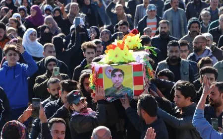 تشييع جثمان الشهيد ناجي الشرجي في قامشلو