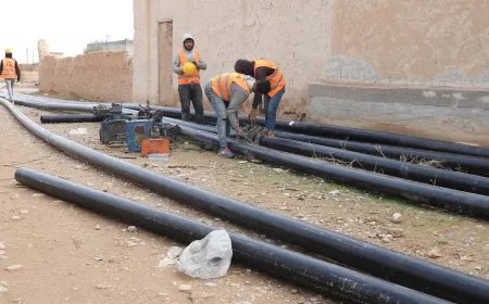 بطول 3200 م استبدال شبكة مياه الشرب في مقاطعة الطبقة