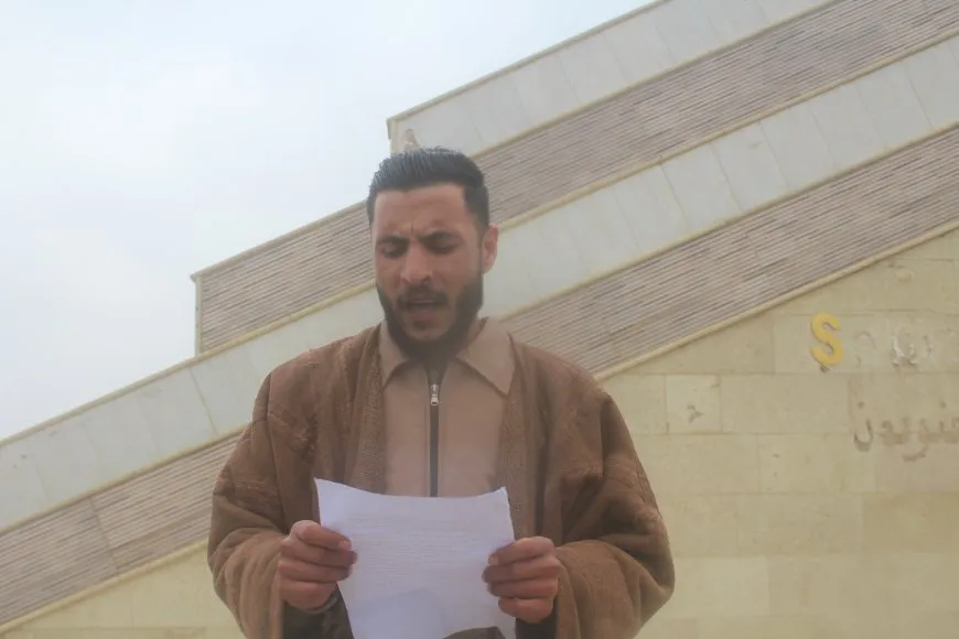 تشييع جثمان مقاتل لقسد في ناحية تل حميس 