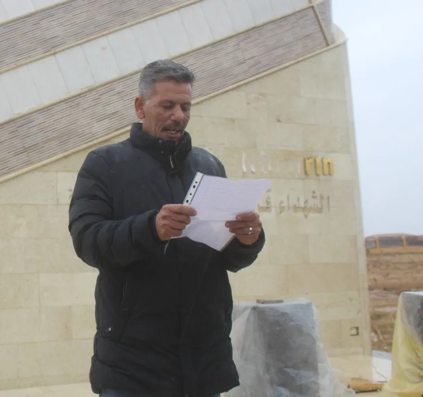 تشييع جثمان مقاتل لقسد في ناحية تل حميس 