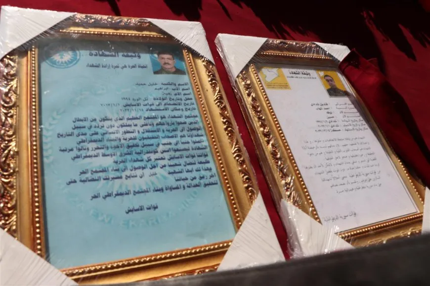 تجديد العهد بالانتقام للشهداء خلال مراسم تشييع