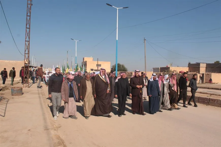 أهالي الحسكة يتظاهرون ضد هجمات الاحتلال التركي على المنطقة