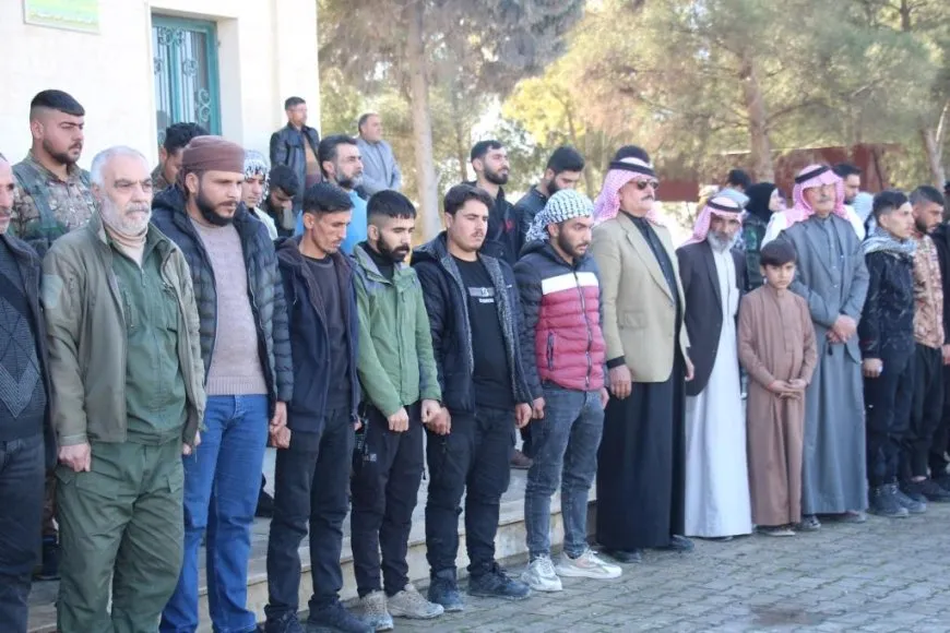 خلال تشييع جثمان شهيد أهالي منبج يعاهدون بمواصلة درب الشهداء