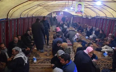 تقديم العزاء لذوي مقاتل قسد الشهيد عكيد في كوباني