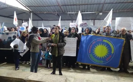 وقفة احتجاجية للتنديد بفرض الإعدام بحق النساء في عفرين المحتلة