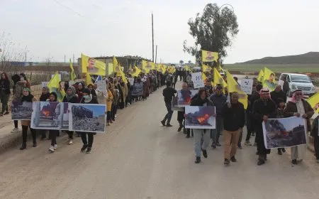مسيرات منددة بالهجمات التركية في دير الزور وتل براك