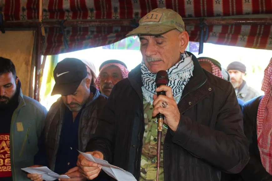 أهالي تل تمر يقدّمون العزاء لذوي مقاتل قسد عبد الله حمدان