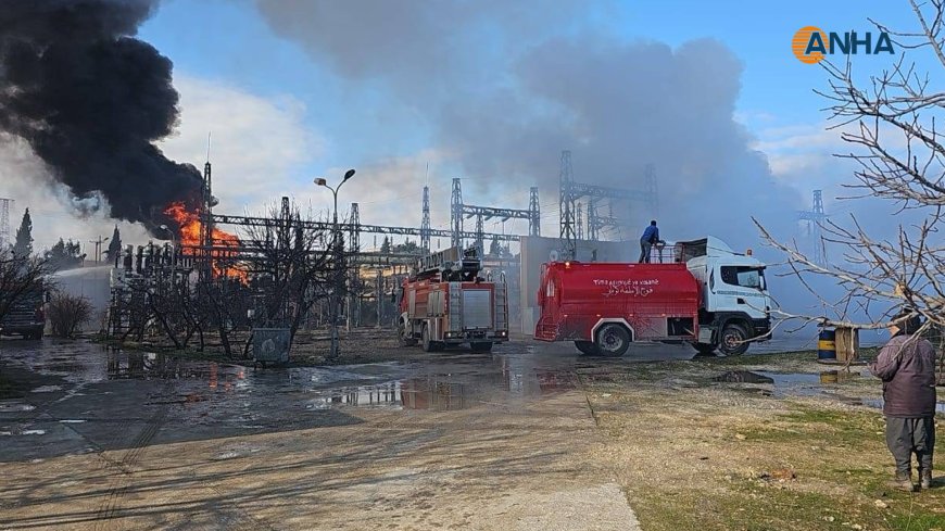 مسيّرات الاحتلال التركي تقصف محطة كهرباء كوباني