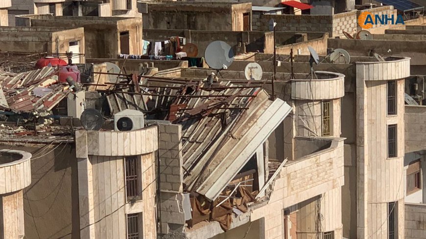 قصف تركي لمبنى سكني شرق قامشلو