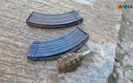 العثور على قنابل يدوية وذخيرة سلاح كلاشنكوف في مخيم الهول 