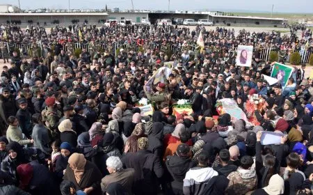 أهالي مقاطعة الجزيرة يشيعون جثامين 3 شهداء