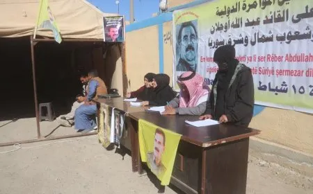 نشر نقاط جمع التواقيع لحرية القائد عبد الله اوجلان الجسدية في دير الزور