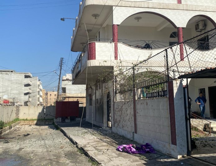 استهداف مبنى وسط مدينة قامشلو