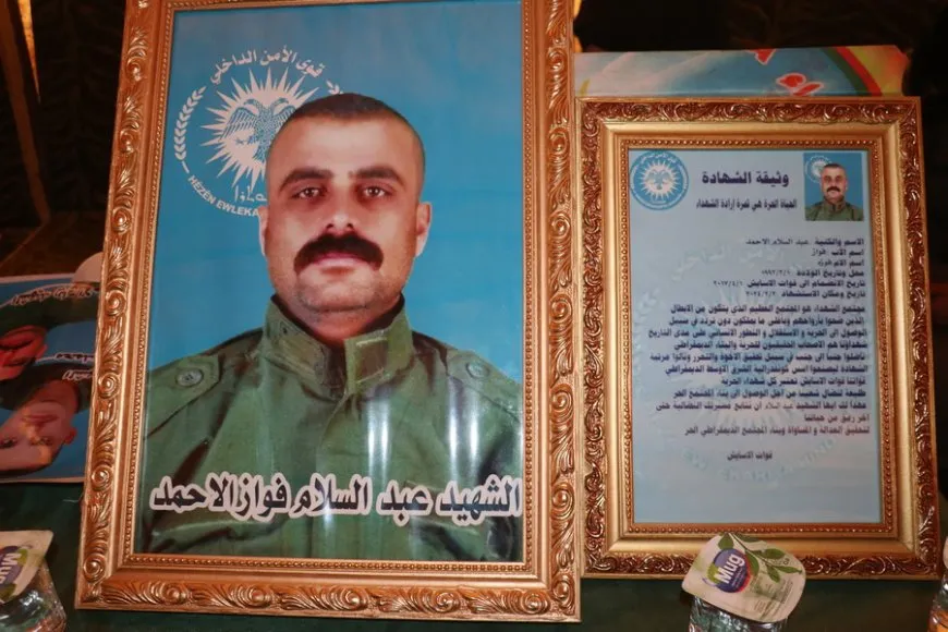 أهالي تل براك يقدمون واجب عزاء الشهيد عبد السلام الأحمد
