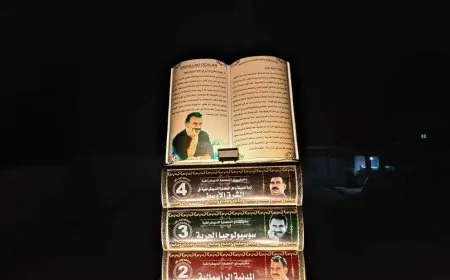 منحوتة تجسد مرافعات القائد عبد الله أوجلان