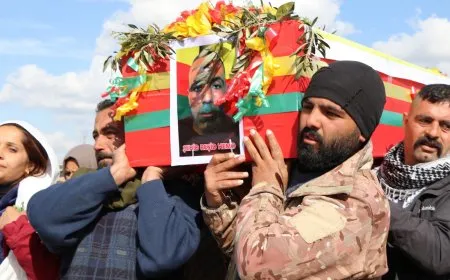 أهالي عفرين والشهباء يشيعون جثمان الشهيد رشيد حمو إلى مثواه الأخير