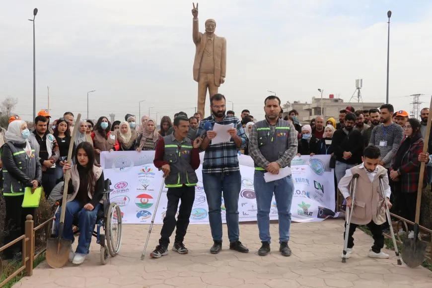 زراعة 200 غرسة شجرية في قامشلو