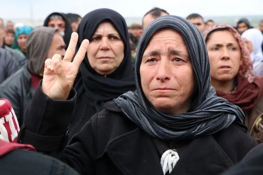 تشييع جثمان أحد ضحايا القصف التركي على الشهباء