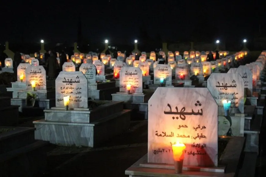 إيقاد الشموع على أضرحة الشهداء عشية عيد نوروز