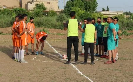 افتتاح دوري الشهيد جلنك لكرة القدم في جل آغا