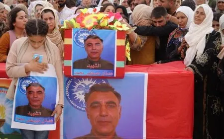 تشييع جثمان عضو قوى الأمن الداخلي عدنان محمد في الرقة