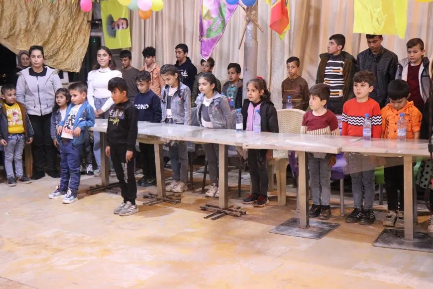 احتفالية لأطفال الشهداء في حلب بمناسبة ميلاد القائد عبد الله أوجلان