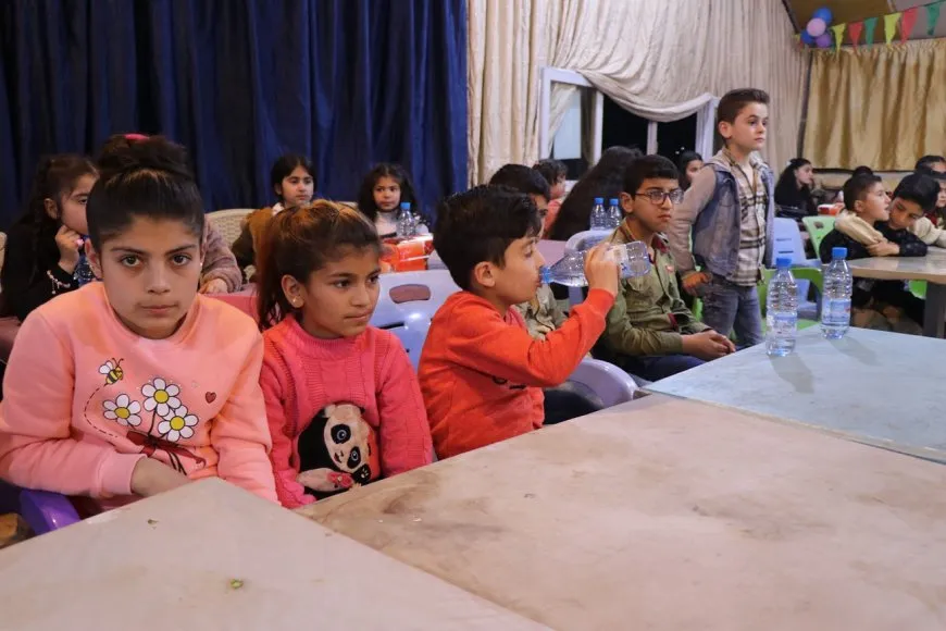 احتفالية لأطفال الشهداء في حلب بمناسبة ميلاد القائد عبد الله أوجلان