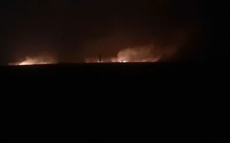 جيش الاحتلال التركي يضرم النيران في محاصيل منبج الزراعية