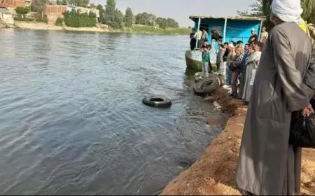 مصرع 6 شابات وإصابة 9 في حادث غرق "ميكروباص" بالنيل