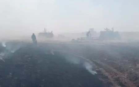 السيطرة على حريق في مدينة تل كوجر