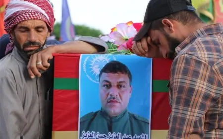 جثمان الشهيد عبد العزيز يوارى الثرى في الحسكة